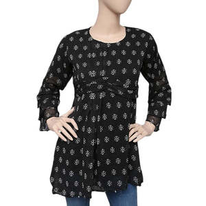 Women's Printed Georgette <b>Top</b> - Multi - Product Image 2