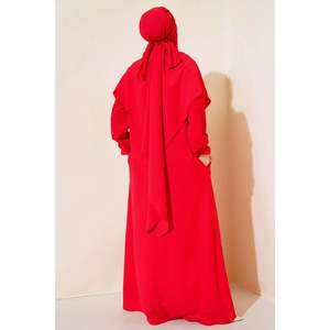 Abaya Voilée Rouge - Product Image 3