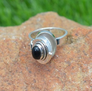Joyería para mujer, anillo de estilo bohemio de plata, joyería de Plata de Ley 925, piedras preciosas de ónix negro, anillo hecho a mano de tendencia, regalo para el amor - Product Image 3