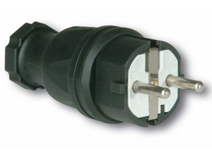 Connettore aereo TT in gomma nera 16A 250V IP44 (Simon CL122201) - Product Image 1