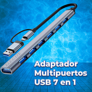 Hub Multiporta 7-in-1 Versatile con Ingresso USB-C e Adattatore USB 3.0, Connessioni ad Alta Velocità e Splitter Hub Integrato - Product Image 4