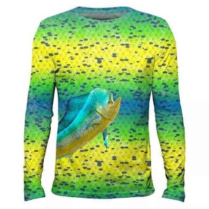 OEM Serviced Long Sleeve <b>Men's</b> Fishing Shirt Custom Sublimation Print Comfortable Breathable Quick Dry Wholesale - Product Image 4
