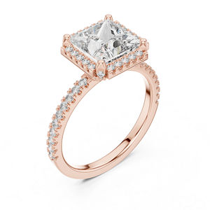 Anillo de Oro Amarillo de 14K con Diamantes de Laboratorio en Corte Princesa y Redondo |   Anillo de Aniversario |   Diamante Cultivado en Laboratorio - Product Image 5