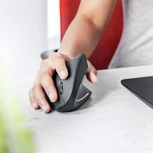Souris verticale Lenoon, 5 boutons, optique, ergonomique, pour droitier, récepteur USB, pour ordinateur de bureau - Product Image 3