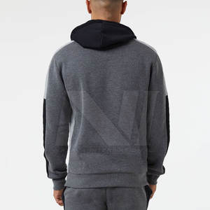 ชุดออกกำลังกายเล่นยิม2ชิ้นของผู้ชาย XXL พิมพ์โลโก้กางเกงมีฮู้ดระบายอากาศได้ดีชุดวิ่งออกกำลังกายในฤดูหนาว - Product Image 3