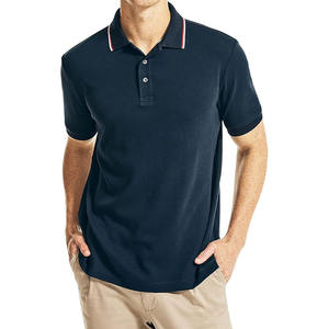 Camiseta Polo Personalizada para Hombre con Cuello con Ribete Blanco, Manga Corta, Ropa Casual OEM - Product Image 1