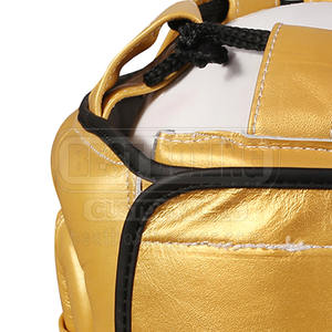 Protector de cabeza de boxeo de cuero PU con logotipo personalizado para adultos y niños, protector de cabeza MMA ajustable con protección facial completa - Product Image 4