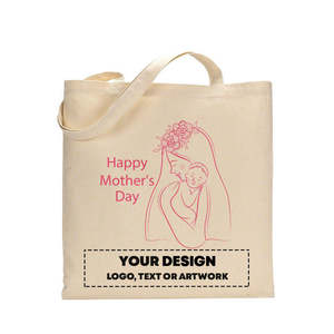 Bolsa de Mano Personalizable Rosa con Gran Capacidad, Cierre Abierto, Decoración Floral y con Letras, para Todas las Temporadas, para el Día de la Madre - Product Image 3