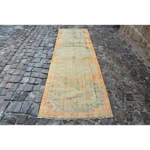 Traditionnel Beige Orange 9x12ft Vintage tapis turc haute qualité laine Latex Patchwork grande surface pour décorations de salon - Product Image 1