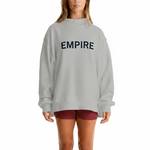 Custom Embroidery <b>Hoodie</b> Crewneck Sweat Shirt Mock Neck Polyester Cotton French Terry Winter Thick <b>Women</b> <b>Hoodie</b> - Product Image 6