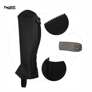 Leather <b>Half</b> <b>Chaps</b> for Horse Rider English Horse Saddle Rider's <b>Chaps</b> Equestrian Accessories for Horse Riders - Product Image 3