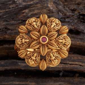 Ruby Fashion <b>Ring</b> for Wedding Trendy Design <b>Gold</b> Plated Size Adjustable - Product Image 1