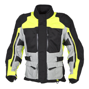 แจ็กเก็ตมอเตอร์ไซค์สำหรับผู้ชายกันลมสีดำ & Hi-viz เสื้อแจ็คเก็ตขี่มอเตอร์ไซค์ - Product Image 1
