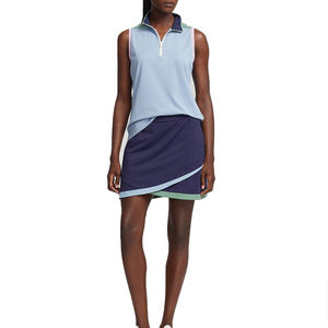 Ensembles de vêtements de course en coton sans manches pour l'été élégants polos de couleur unie décontractés pour adultes uniformes de golf jupes en gros - Product Image 1