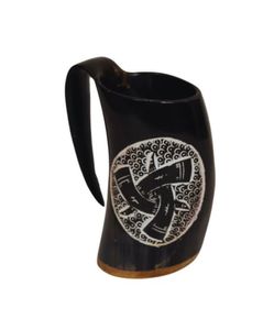 <strong>TYPE</strong> customized Handcrafted Natural viking carving drinking horn beer and coffee <strong>mug</strong> for home hotel restaurants from - Product Image 4