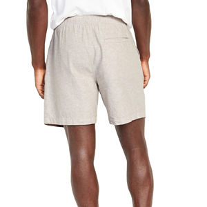 Short 100% coton de couleur unie personnalisé pour hommes, tissu en maille écologique pour la course d'entraînement, short à la mode teint en plaine - Product Image 4