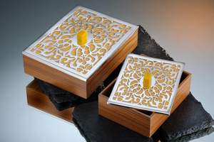 Elegante caja de frutas secas de madera hecha a mano para exhibir nueces, chocolates y dulces de manera estética - Product Image 6