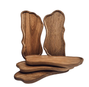 ถาดไม้อาเคเชียธรรมชาติทนทานสำหรับห้องครัวผักผลไม้ชีสถาดไม้มะม่วงดีไซน์ทันสมัย - Product Image 2