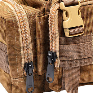Sac de sport en toile kaki pour hommes pour les sports de plein air robuste multi-fermeture à glissière étanche pour la chasse, la randonnée et les voyages - Product Image 4