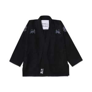 Kimono de BJJ Shoyoroll pour homme, noir, 100% coton, broderie à la main motif lion, coupe classique, vêtements d'arts martiaux pour adultes - Product Image 1