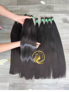 ผมต่อเวอร์จิ้นเวียดนามแท้ คุณภาพสูง หนา 16-34 นิ้ว  ไม่ผ่านการแปรรูป สีเบอร์กันดีบลอนด์  สามารถฟอกสีได้ - Product Image 2