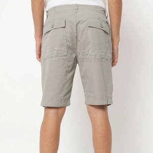 Pantalones Cortos Cargo de Algodón 100% para Hombre con Cintura Media Sólida y Múltiples Bolsillos - Duraderos para Uso en Exteriores y Casual - Product Image 3