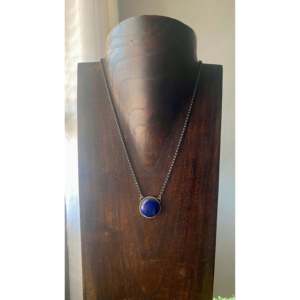 Collier vintage Navajo en lapis-lazuli et or 14K/18K, 100% fait main avec une chaîne tendance - Product Image 2