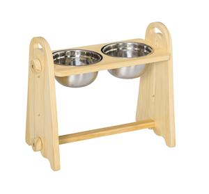 Meilleure qualité 500ml bol de nourriture pour animaux de compagnie en acier inoxydable personnalisable mangeoire pour chien écologique nouveau Design boîte en bois emballée pour chats chiens - Product Image 6