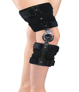 R.O.M Knee Brace 22” 56cm Adjustable Support with Controlled Movement <b>Hinges</b> Lightweight Aluminum Frame Breathable Padding - Product Image 3