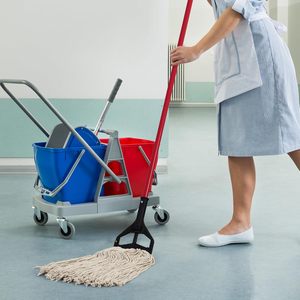 Nouvelle serpillière à manche en bois de haute qualité, écologique, durable, avec essoreur intégré et clip en plastique léger - Product Image 2