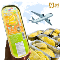 Pulpa de Durian Tailandesa Congelada Premium (Monthong) 100% Pura, Sabor Dulce Natural, 100G por Bandeja, 2 Años de Vida Útil, A4 FRUIT TRADING