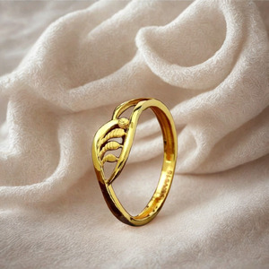 Simple Gold Leaf <b>Ring</b> for Women Minimalist Nature Inspired Design Elegant Stylish <b>Finger</b> <b>Ring</b> for Daily Wear Jewelry gold <b>ring</b> - Product Image 2