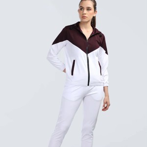 Women Zipper Tracksuit Set Two-Piece Sportswear with Zipper Jacket and Stretchable Pants Perfect for <b>Running</b> and Casual Wear - Product Image 3