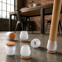 Protections de pieds de meubles en silicone, capuchons en feutre anti-rayures, antidérapants, réducteurs de bruit pour tables, chaises et sols en béton