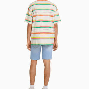 กางเกงขาสั้นผ้ายีนส์ขาสั้นสำหรับผู้ชายระบายอากาศได้ดีดีไซน์ตามสั่งและรับโลโก้ได้ - Product Image 6