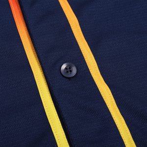 Maillot de baseball unisexe bleu marine à manches courtes, boutonné sur le devant, en maille respirante, taille XL adulte - Product Image 5