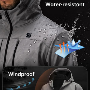 Veste Softshell d'hiver respirante pour homme avec logo en toile sur le devant, design personnalisable - Écologique et coupe-vent - Product Image 2