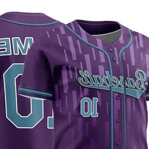 Offre Spéciale et haute qualité personnalisé couleur unie vêtements de Baseball boutonné personnalisé cousu nom numéro maillot de Baseball - Product Image 5