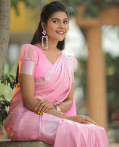 Nouveau à la mode Lichi soie Saree Blouse pièce économique Bollywood Style indien femmes fête porter hiver Viscose en gros - Product Image 2