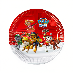 Piatti rotondi usa e getta in carta Paw Patrol 23 cm 6 pezzi Forniture per feste Compleanno bambini - Product Image 2
