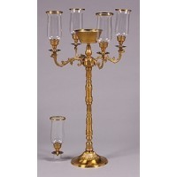 Candélabre moderne à 5 bras en métal aluminium argenté fait à la main Centre de table de mariage Bougeoirs chauffe-plat Décoration d'événement - Product Image 3