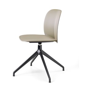 Swivel <b>Chair</b> Technopolymer <b>Shell</b> Black Painted Four-Star Base Modern Office Meeting Room <b>Chair</b> Made in Italy - Product Image 2