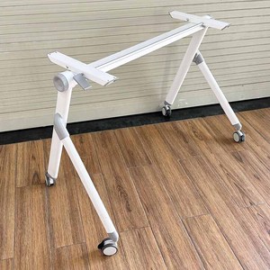 Pieds de table pliants en métal et fer Randy HCMS007, style moderne et minimaliste, avec roulettes, polyvalents pour armoires de cuisine, canapés, hôtels, parcs extérieurs - Product Image 2