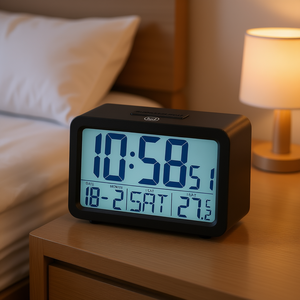 Sveglia SLD 3P60 Black <b>Desk</b> & Table Clocks by Trevi Model 0SL3P6000 - Product Image 3