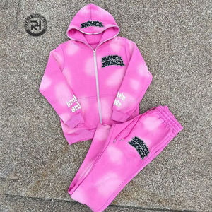 New Arrival Winter Acid Wash Cotton <b>Fleece</b> <b>Hoodie</b> Vintage Style Custom Oversized Unisex Streetwear Sweatshirt Bulk Wholesale - Product Image 2