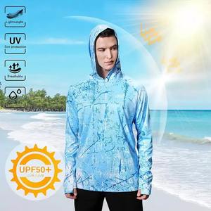Professional UPF50+ Fishing <b>Clothing</b> Lightweight Breathable Fishing Hoodie for <b>Men</b> Waterproof Sublimation Anti Uv Hooded Shirts - Product Image 6