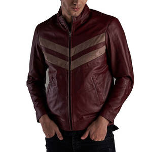 Veste en cuir pour hommes confortable à la mode taille régulière coupe ajustée concevez votre propre veste en cuir de motard pour hommes - Product Image 2