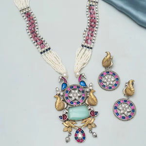 Direct <b>Indian</b> Supplier's Best Selling Bhoomika Necklace Set High Quality High Grade Geometric Design for Weddings - Product Image 1