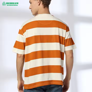 T-shirts pour hommes de style personnalisé, impression numérique de bonne qualité, col rond, manches courtes, coupe régulière, coton/fibre de bambou, respectueux de l'environnement - Product Image 4