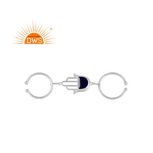 Último diseño hecho a mano plata de ley fina lapislázuli Natural piedra preciosa Midi anillo joyería para mujer regalo para ella - Product Image 3